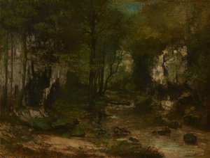 The Stream (Strumień z Puits-Noir; dolina rzeki Loue) autorstwa Gustave Courbet
