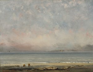 Plaża w Trouville, ok. 1865 r. autorstwa Gustave Courbet