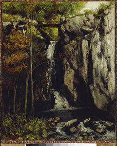 Upadek Gour de Conche, Myon (olej na płótnie) autorstwa Gustave Courbet