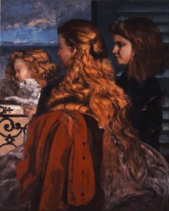 Trzy młode Angielki przy oknie autorstwa Gustave Courbet