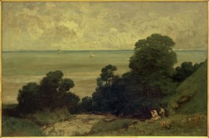 Widok z Honfleur autorstwa Gustave Courbet