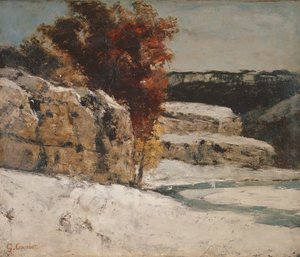 Pejzaż zimowy, 1865-70 autorstwa Gustave Courbet
