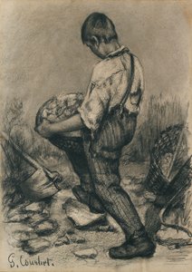 Młody łamacz kamieni, c1864-1865 autorstwa Gustave Courbet