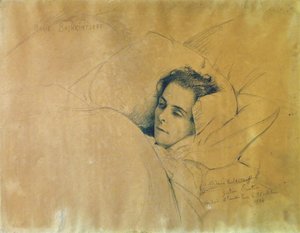 Śmierć Marii Konstantinovny Bashkirtseva 1858-1884, 1884. autorstwa Gustave Courtois