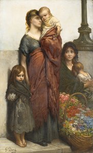Sprzedawcy kwiatów w Londynie autorstwa Gustave Dore