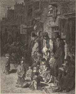 Gustave Doré - Wentworth Street Whitechapel - Londyn, pielgrzymka autorstwa Gustave Dore