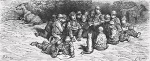 „Loteria groszowa”, 1872. autorstwa Gustave Dore