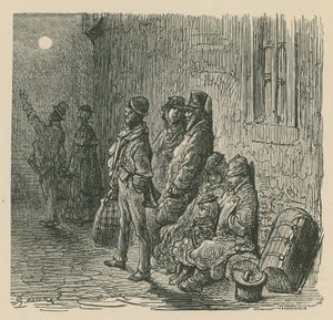 Scena z życia w Londynie autorstwa Gustave Dore