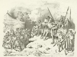 Starożytny Brytyjczyk kontemplujący strój swoich potomków (wklęsłodruk) autorstwa Gustave Dore