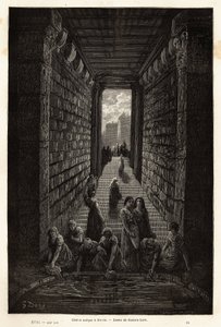Zabytkowa cysterna, nadal używana w Meridzie. Grawer ilustrujący podróż do Hiszpanii autorstwa Gustave Dore (1832-1883) ilustratora i barona Ch. Reaktor Davillier, w 1862 r., opublikowany w „Le tour du monde, nouveau journal des voyages”, pod kierunkiem autorstwa Gustave Dore