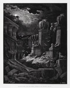 Babilon w ruinach (wizja Jana Chrzciciela), ilustracja z Biblii Dore