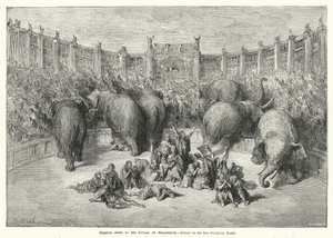Żydzi w niewoli w cyrku w Aleksandrii (rycina) autorstwa Gustave Dore