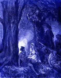 Chactas i Atala, rycina Doré. autorstwa Gustave Dore
