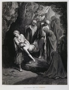 Chrystus zabrany do grobu, ilustracja z Biblii Dore