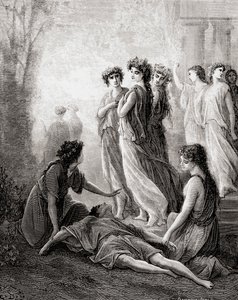 Daphnis i Alcimadure, z wydania Baśni La Fontaine