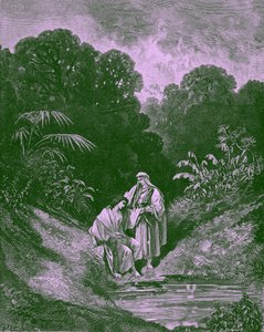 David i Jonathan — Gustave Doré-Biblia autorstwa Gustave Dore