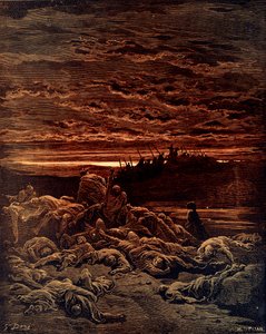 Śmierć synów Jerubbaala autorstwa Doré - Biblia autorstwa Gustave Dore