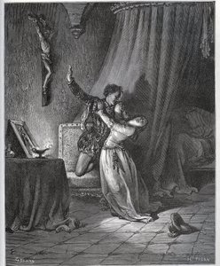 Don Fernand deklaruje swój płomień Dorothee - z „Don Kichota z Manchy” Miguela Cervantesa autorstwa Gustave Dore