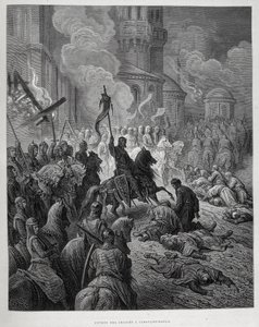 Wjazd krzyżowców do Konstantynopola podczas IV krucjaty Gustawa Doré. autorstwa Gustave Dore
