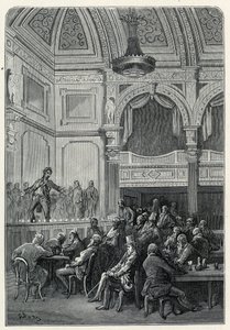 Pokoje piosenki i kolacji Evansa autorstwa Gustave Dore