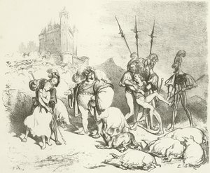 Użytkowanie feudalne (rycina) autorstwa Gustave Dore
