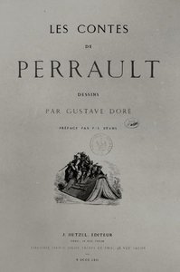 Frontyspis „Les Contes de Charles Perrault”, wyd. J. Hetzel autorstwa Gustave Dore