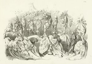 Nakrycia głowy za Ludwika XVI (grawiura) autorstwa Gustave Dore