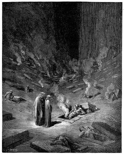 Piekło: miasto Dis, rzymski bóg podziemi, 1863 autorstwa Gustave Dore