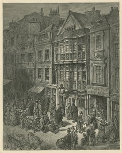 Ilustracja przedstawiająca Bishopsgate Street autorstwa Gustave Dore