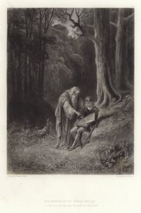 Ilustracja do Vivien autorstwa Alfreda Tennysona autorstwa Gustave Dore
