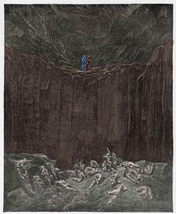 Inferno, Canto 29: Fałszerze udręczone w dolinie, ilustracja z „Boskiej komedii” Dantego Alighieri, 1885 autorstwa Gustave Dore