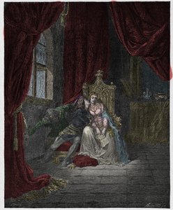 Inferno, Canto 5: Paolo i Francesca, ilustracja z „Boskiej komedii” Dante Alighieri, 1885 autorstwa Gustave Dore