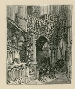 Wnętrze Opactwa Westminsterskiego autorstwa Gustave Dore