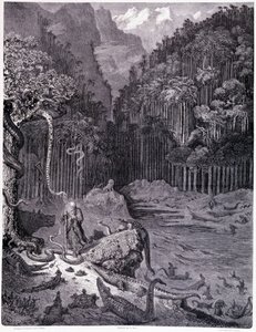 Widziałem w Ameryce... deska XI - Ilustracja Gustave Dore (1832-1883), do La legende du Jeif Wędrówka Pierre