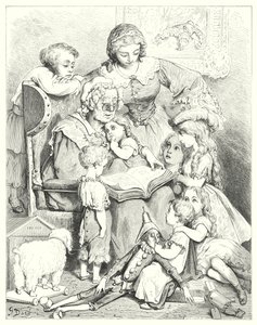 Opowiadanie rodzinne (grawerowanie) autorstwa Gustave Dore