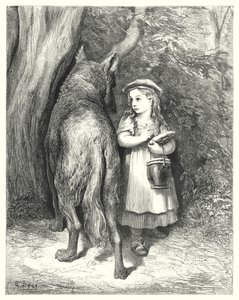 Le Petit Chaperon Rouge; Czerwony Kapturek autorstwa Gustave Dore