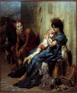 Les Saltimbanks Obraz Gustave Dore (1832-1883) autorstwa Gustave Dore