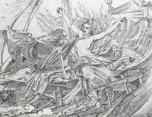 Życie i śmierć losują los załogi autorstwa Gustave Dore