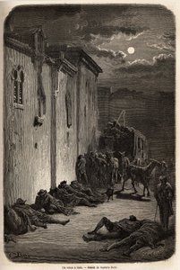 Pewnej nocy w sztafecie w Jaen. Rysunek Gustave