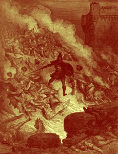 Orlando Furioso autorstwa Ludovico Ariosto autorstwa Gustave Dore