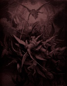 Raj utracony: Upadek zbuntowanych aniołów, artysta Doré autorstwa Gustave Dore