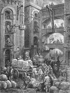 „Ulica śledziowa marynowana”, 1872. autorstwa Gustave Dore