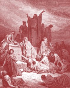 Plaga Jerozolimy, rycina Doré. - Biblia autorstwa Gustave Dore