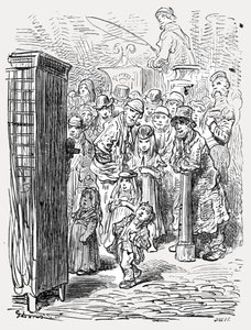 „Punch and Judy”, 1872. autorstwa Gustave Dore