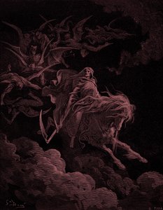 Objawienie: Wizja śmierci, Gustave Doré. - Biblia autorstwa Gustave Dore