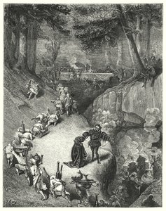 Riquet a La Houppe; Ricky of the Tuft (grawerunek) autorstwa Gustave Dore