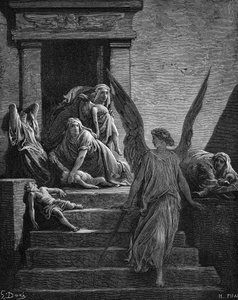 Siedem plag egipskich, 1866 autorstwa Gustave Dore