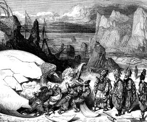 Sindbad Żeglarz (Sindbad) - opowieść o tysiącu i jednej (1001) nocy - ilustracja Gustave