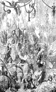 Sindbad żeglarz (Sinbad) - opowieść o tysiącu i jednej (1001) nocy - ilustracja Gustave