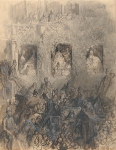 Studium dla bloku na drodze autorstwa Gustave Dore